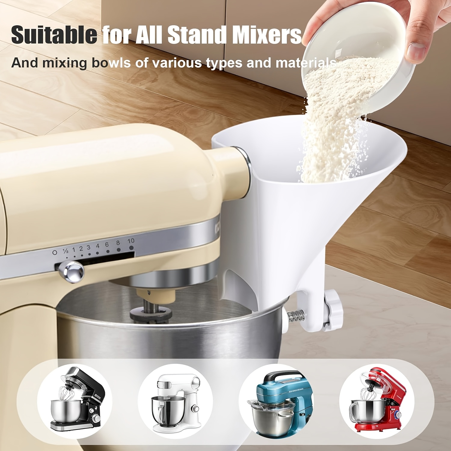 Commercial Kitchen Aid Mixer - 키친에이드 스탠드 믹서용 와이드 입구 밀가루