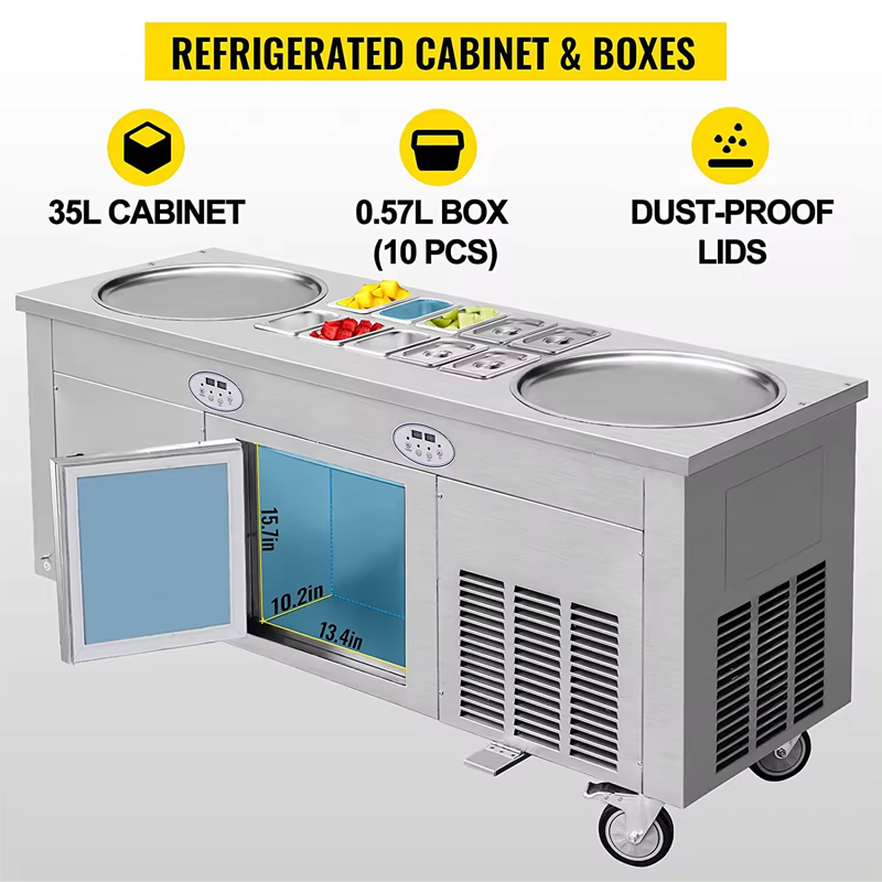 Commercial Kitchen Ice Machine - 자동 대형 아이스크림 튀김기 5통 롤