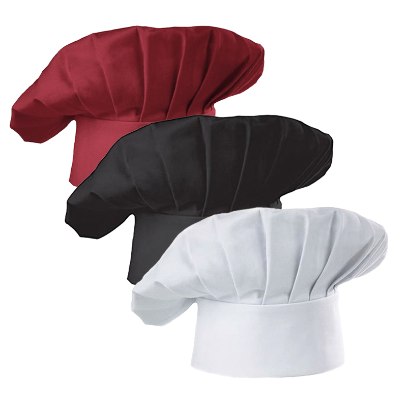Commercial Kitchen Services - 3pcs High22cm 쿡 모자 화이트 셰프