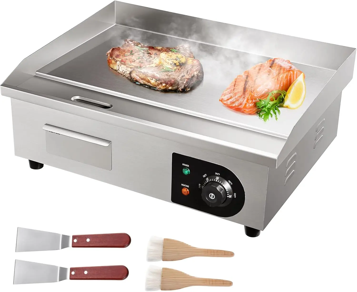 북유럽 상업용 22인치 전기 철판, 1600W 조리대  - Electric Griddle Flat Top 리뷰 및 가격