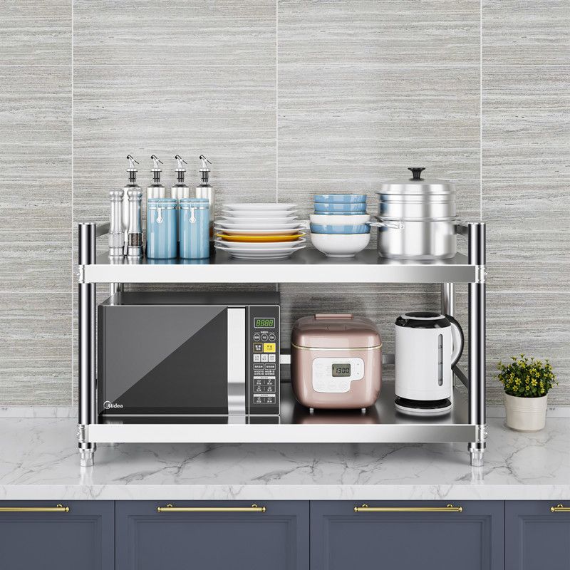 조절 가능한 스테인리스 스틸 주방 선반 상업용 2단 카 - Commercial Kitchen Small Space 리뷰 및 가격
