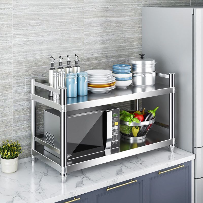 조절 가능한 스테인리스 스틸 주방 선반 상업용 2단 카 - Commercial Kitchen Small Space 리뷰 및 가격