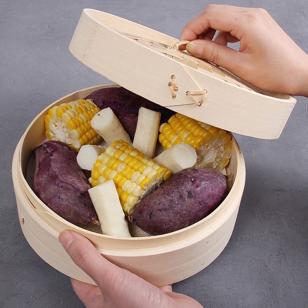 중국식 찜기 뚜껑이 있는 대나무 찜기 딤섬 요리용 찜기 - Commercial Kitchen Steamer 리뷰 및 가격