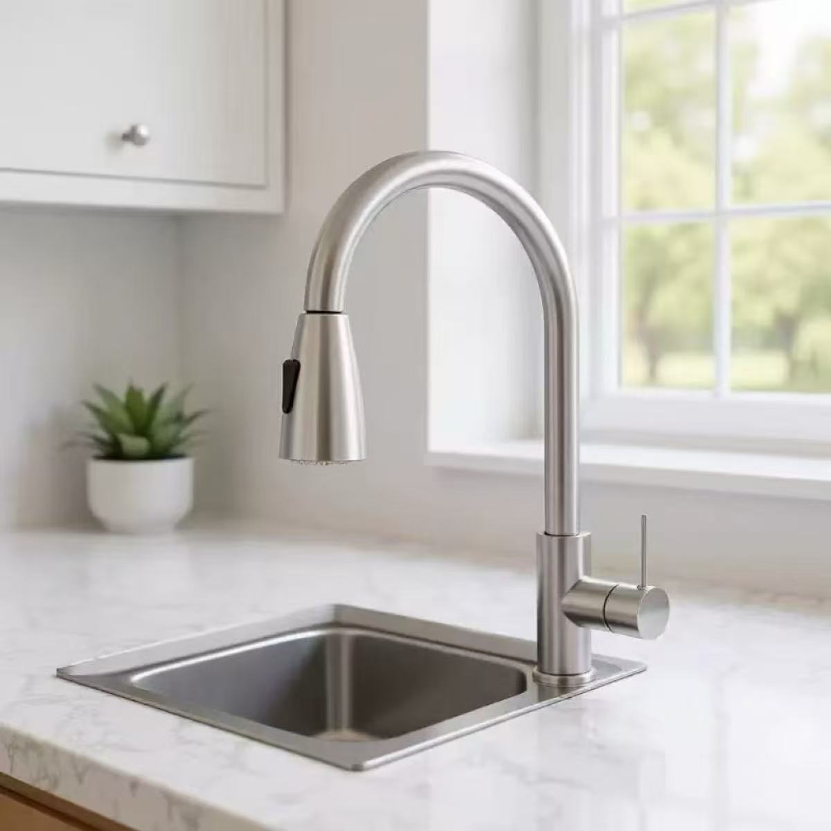 주방 수도꼭지 싱글홀 풀아웃 스파우트 주방 싱크 믹서  - Commercial Kitchen Mixer Tap 리뷰 및 가격