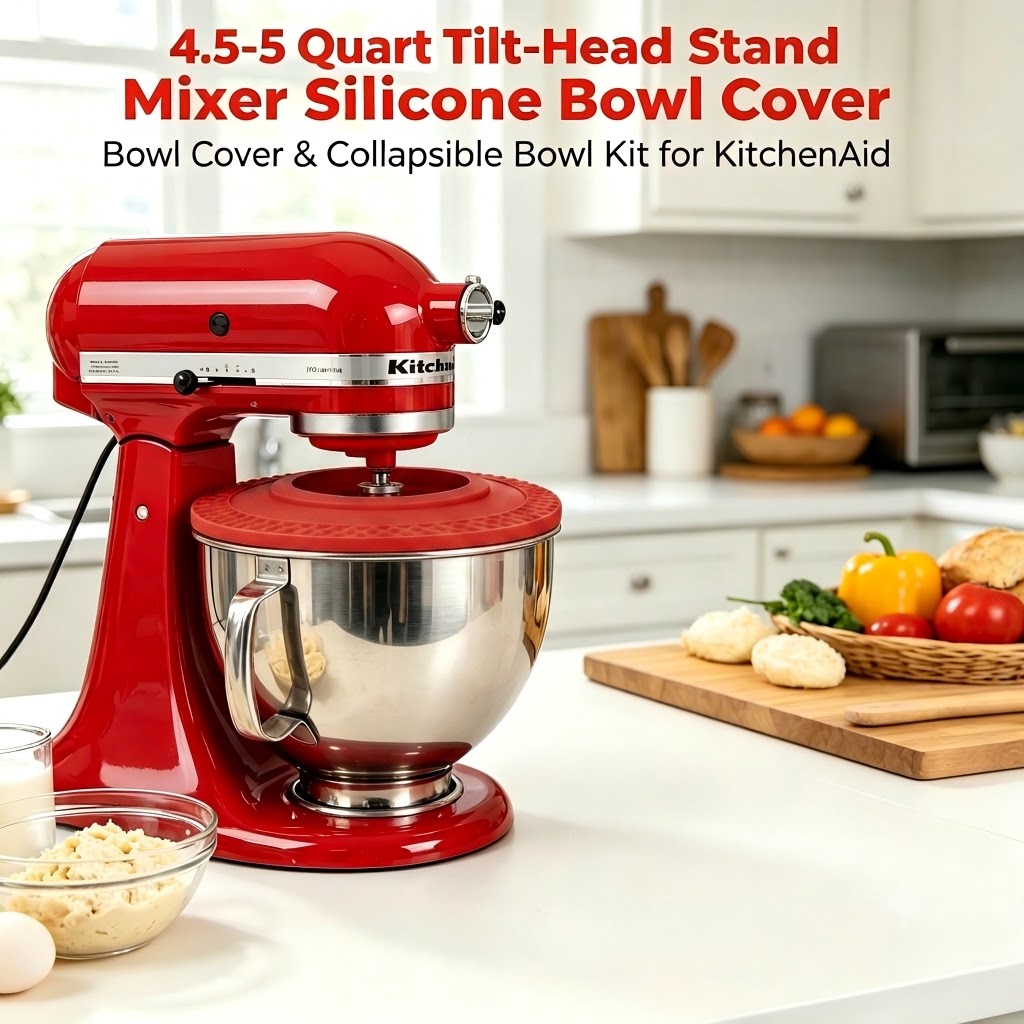 4.5-5쿼트 틸트 헤드 스탠드 믹서 실리콘 보울 뚜껑 - Commercial Kitchen Aid Mixer 리뷰 및 가격