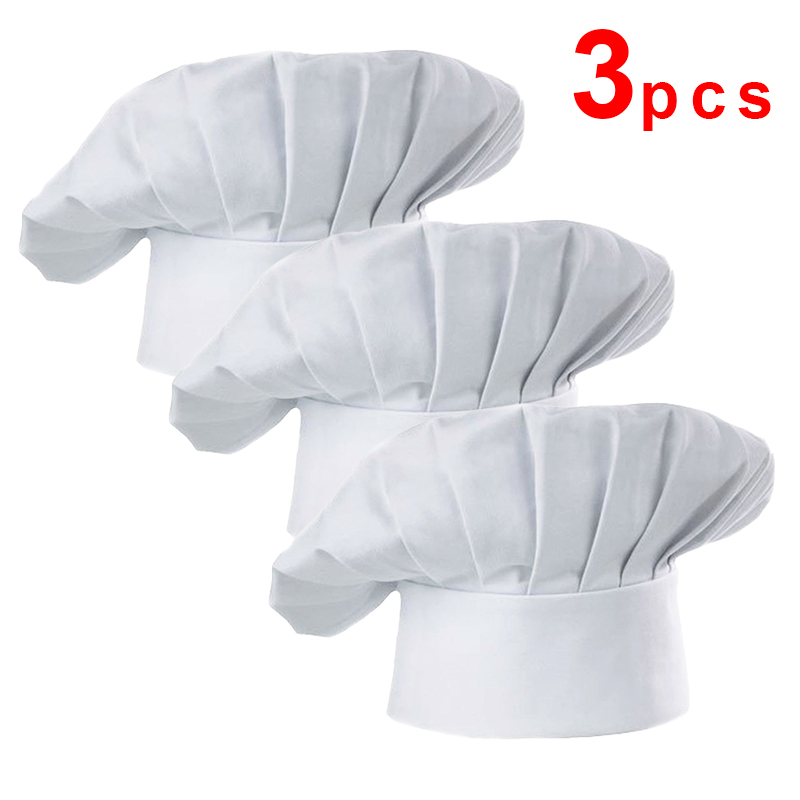 3pcs High22cm 쿡 모자 화이트 셰프 모자 음 - Commercial Kitchen Services 리뷰 및 가격