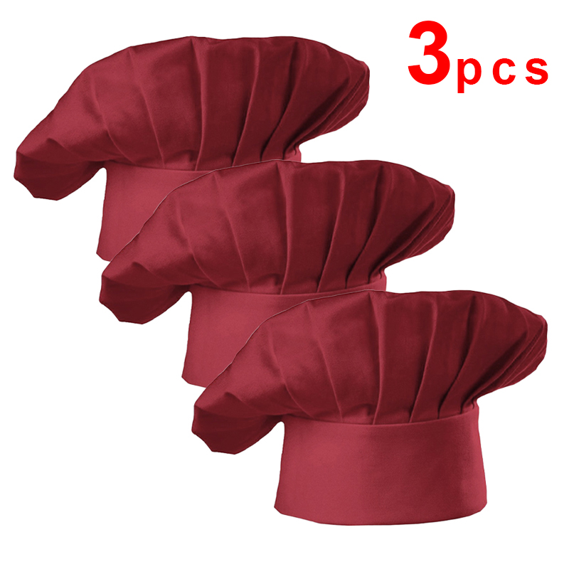 3pcs High22cm 쿡 모자 화이트 셰프 모자 음 - Commercial Kitchen Services 리뷰 및 가격
