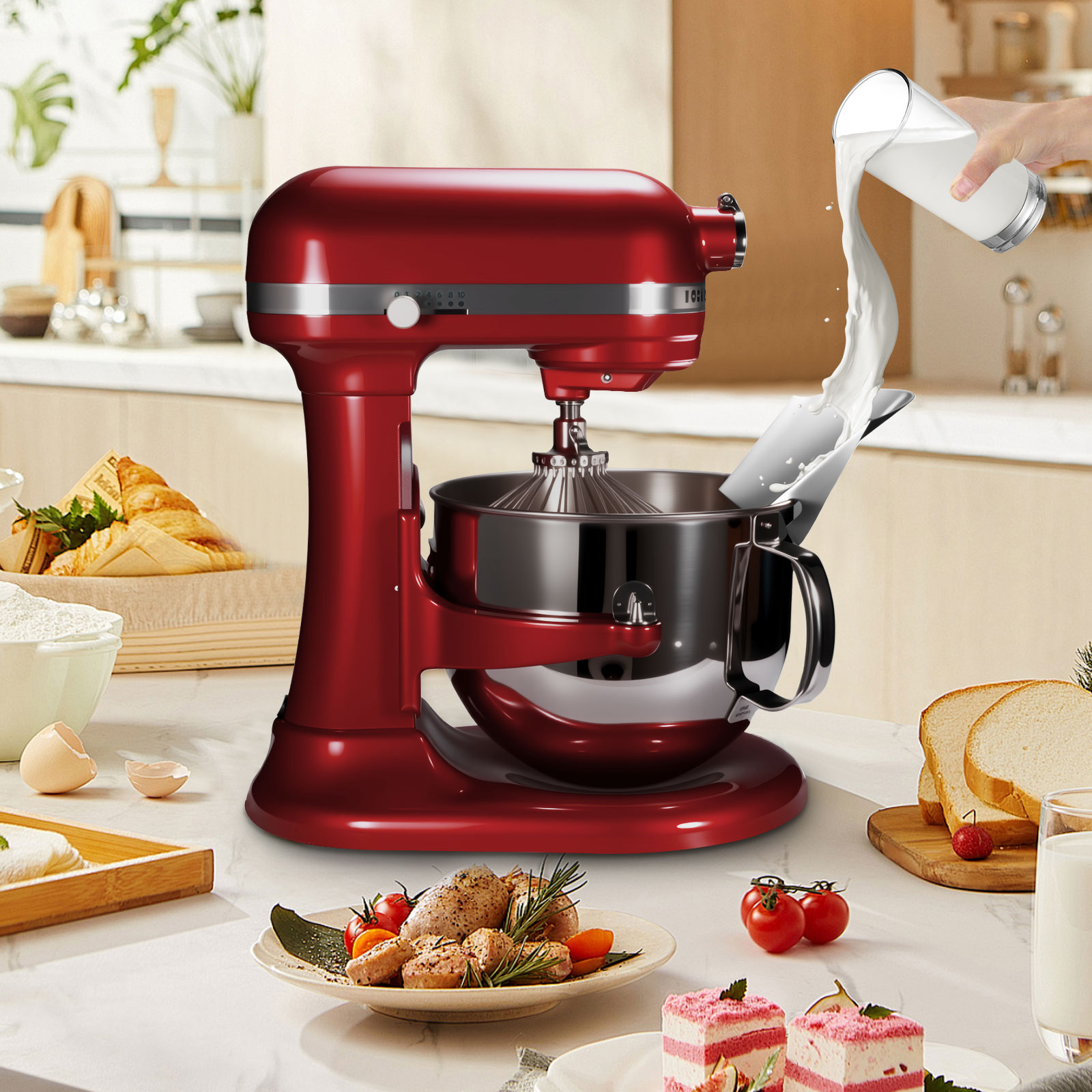 스탠드 믹서용 스테인리스 스틸 티핑 가드 1개 - 스테 - Commercial Kitchen Aid Mixer 리뷰 및 가격